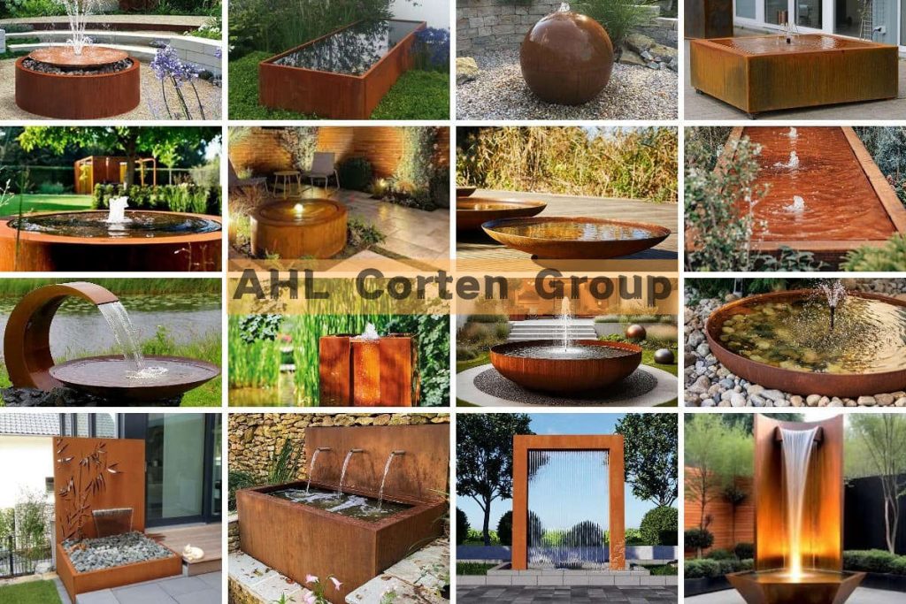 Various of Garden Corten Water fountains