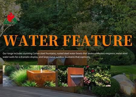 outdoor corten water features for sale